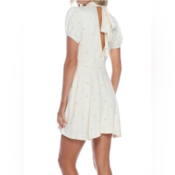 NWT Free People Abbie Reversible Fit & Flare Mini Dress Ivory Sz 2 - Picture 2 of 14